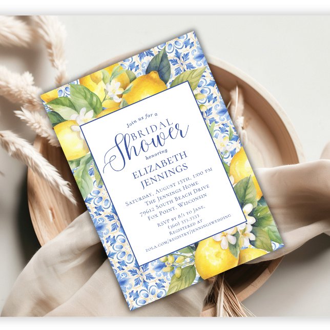 Faire-part de mariage italien Limoncello Blue (Créateur téléchargé)