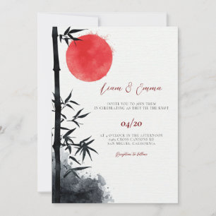 Faire-part de mariage japonais Sun Bamboo