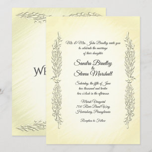 Faire-part de mariage Jaune été