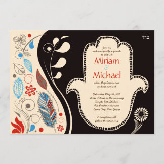 Faire-part de mariage juif HAMSA