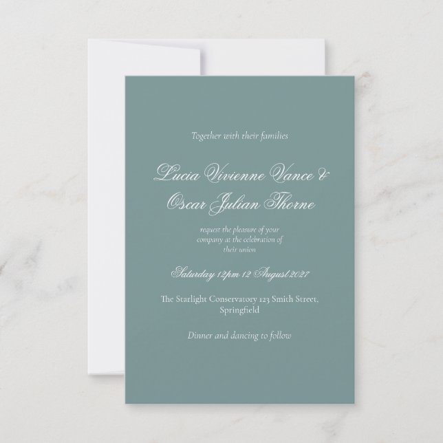 Faire-part de mariage Juniper Rococo | Venus Fine  (Devant)