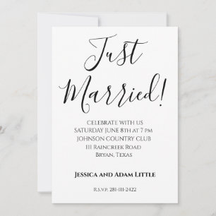 Faire-Part de Mariage Just Married