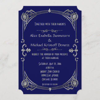 Faire-part de mariage Kari 1 de style de Gatsby