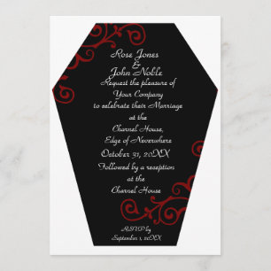 Faire-part de mariage Keranda Ebony (rouge)
