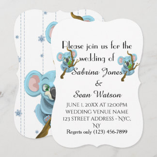 Faire-part de mariage koala personnaliser destin d