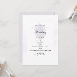 Faire-part de mariage lavande, parents de la marié