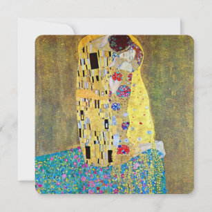 Faire-part de mariage ; Le baiser de Gustav Klimt