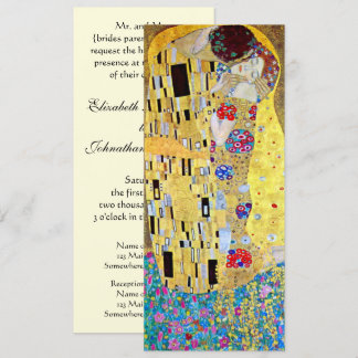 Faire-part de mariage ; Le baiser de Gustav Klimt