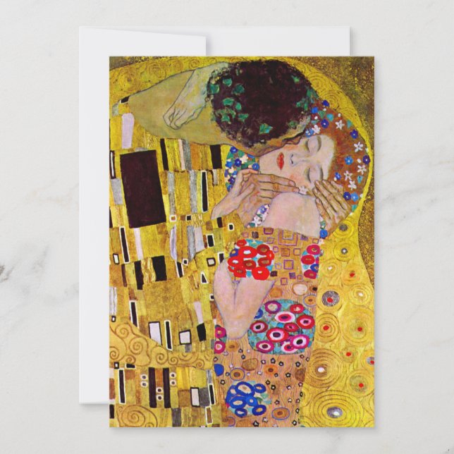 Faire-part de mariage ; Le baiser de Gustav Klimt (Devant)