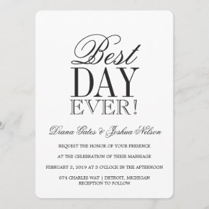 Faire-part de mariage  LE MEILLEUR JOUR JAMAIS