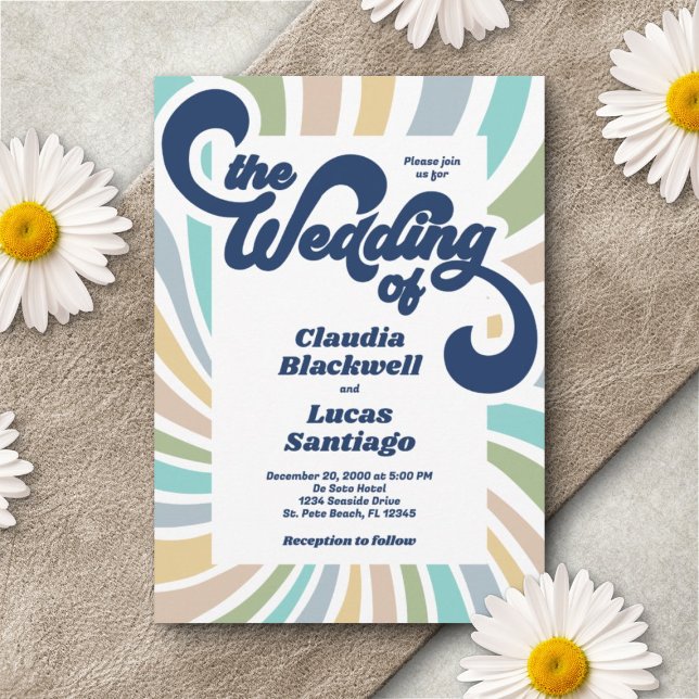 Faire-part de mariage les années 70 Super (Créateur téléchargé)