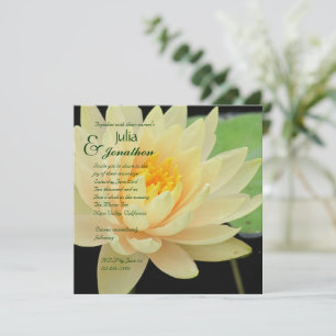 Faire-part de mariage Lily d'eau jaune