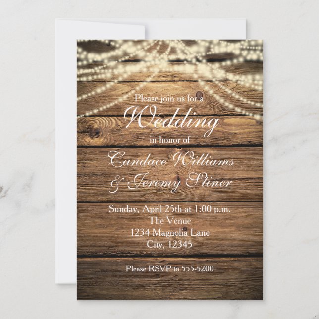Faire-part de mariage Lumineuse Romantique Rêveuse (Devant)