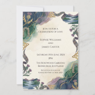 Faire-part de mariage lumineux des Highlands