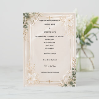 Faire-part de mariage luxe en acrylique clair cham