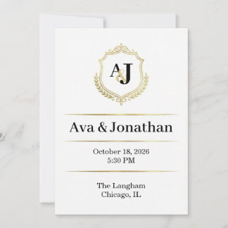 Faire-part de Mariage Luxe Impérial - Élégance Mon