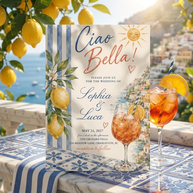 Faire-Part de Mariage Luxueux Ciao Bella Citron It (Créateur téléchargé)
