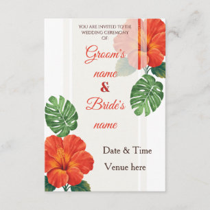 Faire-Part de Mariage Luxuriant Tropical Monstera