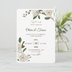 Faire-part de mariage Magnolia Verdure