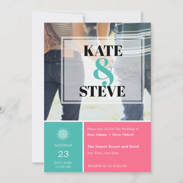 Faire-part de mariage main (Devant)