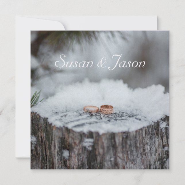 Faire-part de mariage - Mariage d'hiver (Devant)