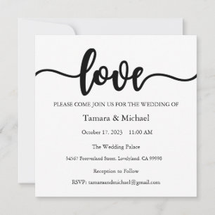 Faire-part de mariage, Mariage fixe, Amour