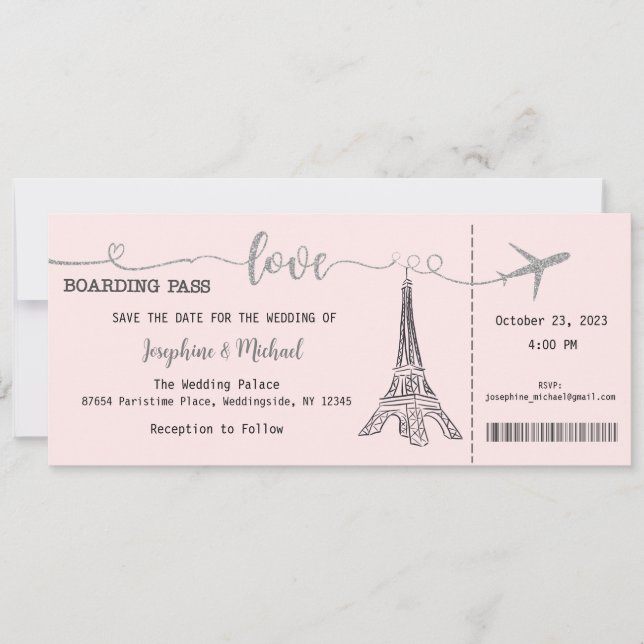Faire-part de mariage, Mariage fixe, Amour (Devant)