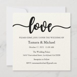 Faire-part de mariage, Mariage fixe, Amour