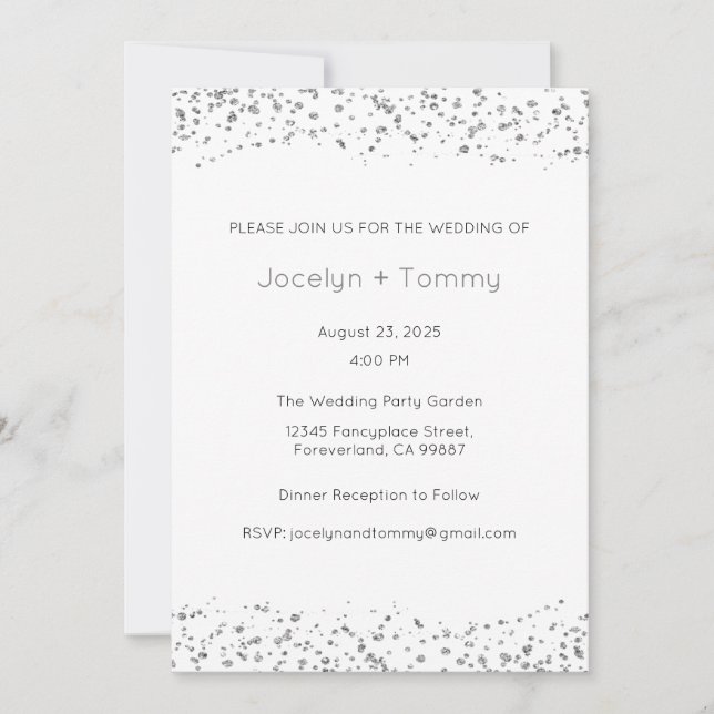 Faire-part de mariage, Mariage fixe, Coeur (Devant)