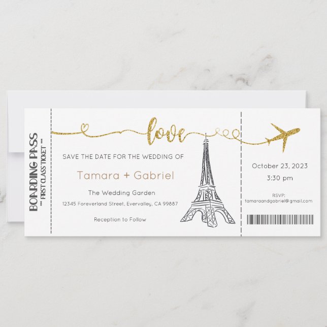 Faire-part de mariage, Mariage stationnaire, Love  (Devant)
