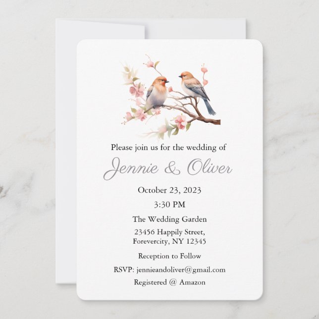 Faire-part de mariage, Mariage stationnaire, Marié (Devant)