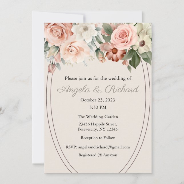 Faire-part de mariage, Mariage stationnaire, Marié (Devant)