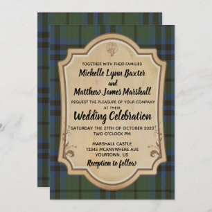 Faire-part de mariage Marshall Tartan