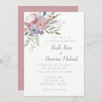 Faire-part de mariage Mauve Meadows