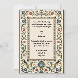 Faire-part de mariage médiéval illuminé