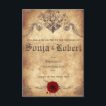 Faire-part de mariage médiéval personnalisable<br><div class="desc">Faire-part de mariage médiéval
D'autres parties de l'ensemble : http://www.zazzle.com/arcueid/collections</div>