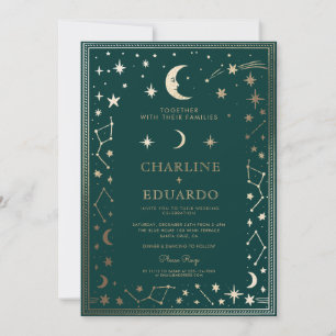 Faire-part de mariage médiévale d'Indigo Gold Ivy