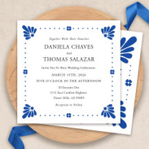 Faire-part de mariage mexicaine Talavera