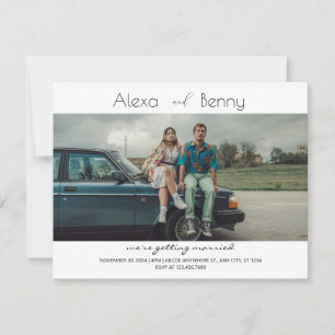 Faire-part de mariage mimimiste moderne