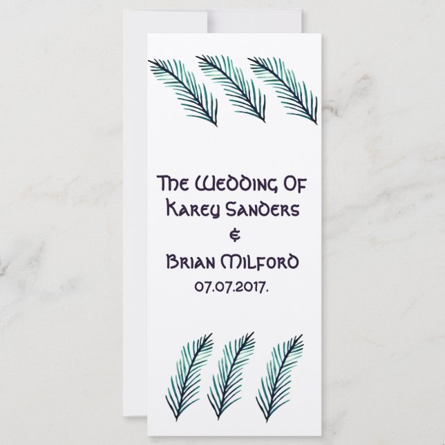 Faire-part de mariage minimal (Devant)