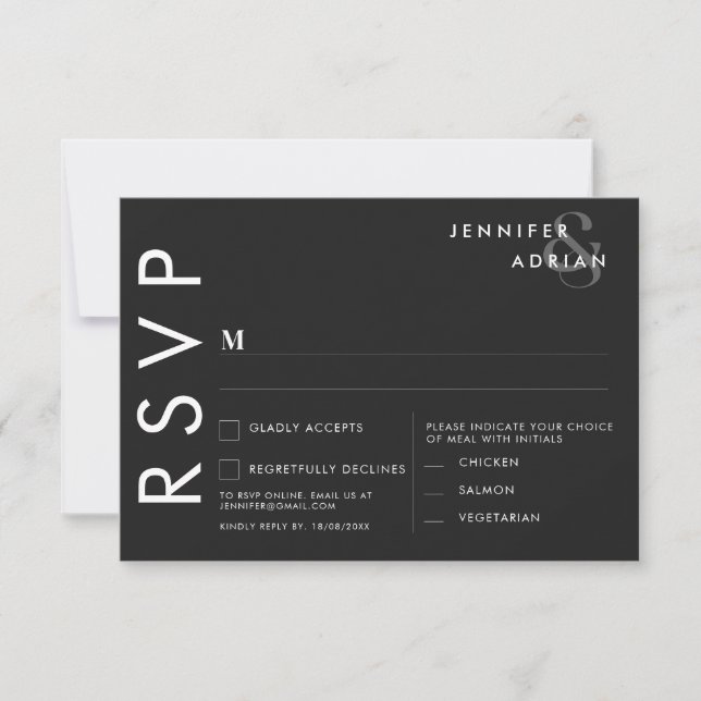 Faire-part de mariage minimaliste (Devant)