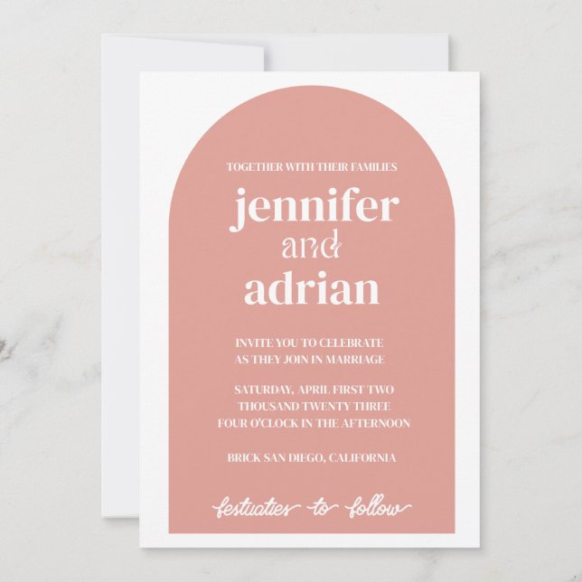 Faire-part de mariage minimaliste (Dos)