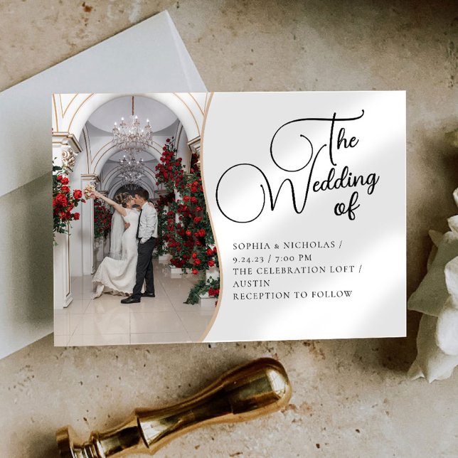 Faire-part de mariage minimaliste (Créateur téléchargé)