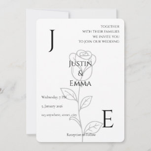 Faire-part de mariage minimaliste