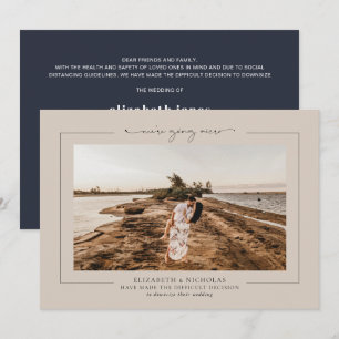Faire-part de mariage minimaliste avec photo