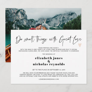 Faire-part de mariage minimaliste avec photo