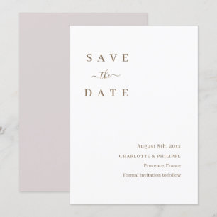 Faire-part de mariage minimaliste blanc pour annon