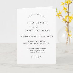 Faire-part de mariage minimaliste bohème