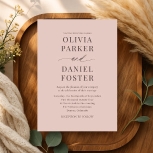 Faire-part de mariage minimaliste boho terracotta
