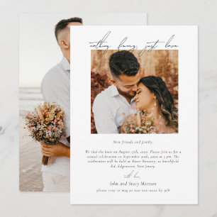 Faire-part de mariage minimaliste chic réception u